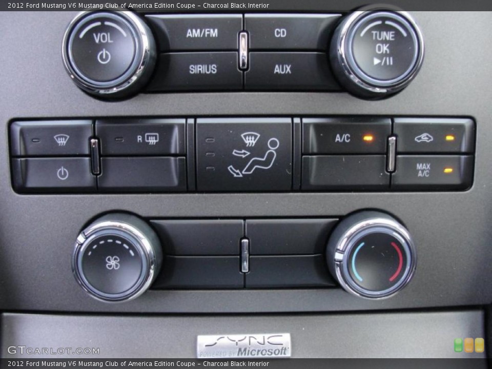 Charcoal Black Interior Controls for the 2012 Ford Mustang V6 Mustang Club of America Edition Coupe #48827367