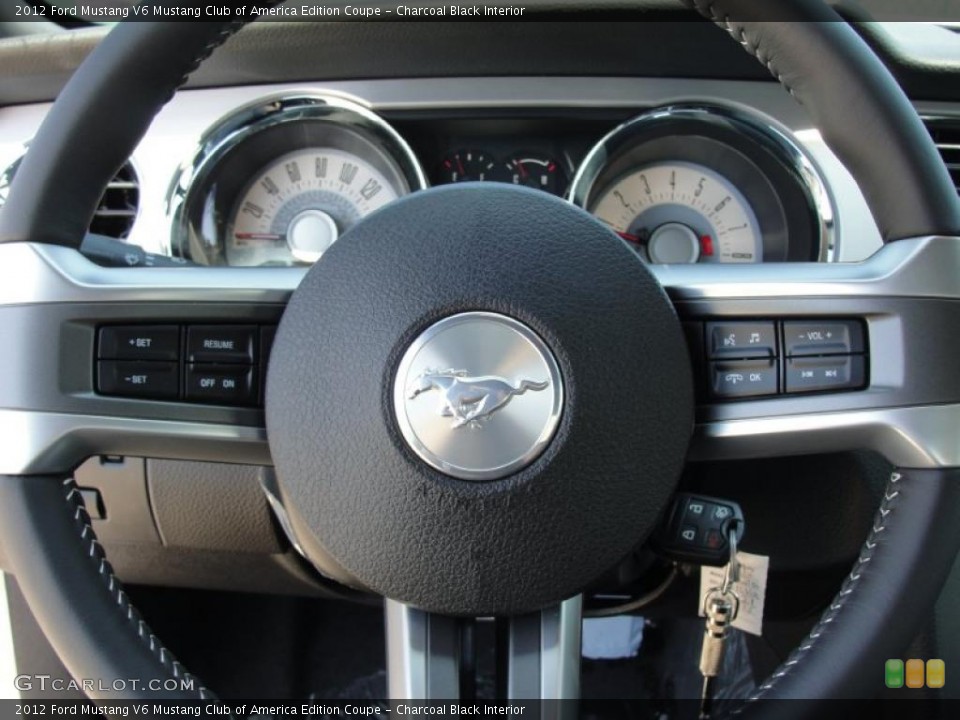 Charcoal Black Interior Controls for the 2012 Ford Mustang V6 Mustang Club of America Edition Coupe #48827427