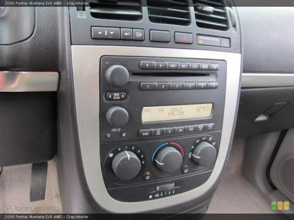 Gray Interior Controls for the 2006 Pontiac Montana SV6 AWD #48827832