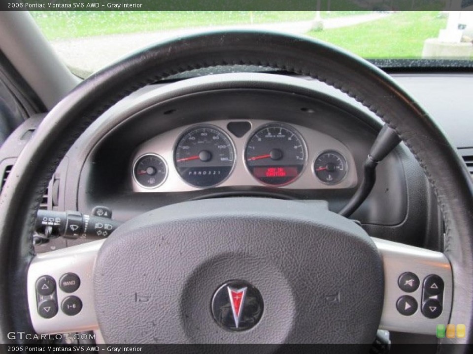 Gray Interior Steering Wheel for the 2006 Pontiac Montana SV6 AWD #48827857