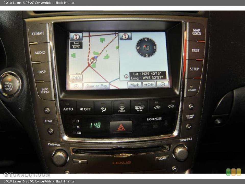 Black Interior Navigation for the 2010 Lexus IS 250C Convertible #48832581