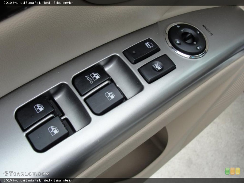 Beige Interior Controls for the 2010 Hyundai Santa Fe Limited #48833691