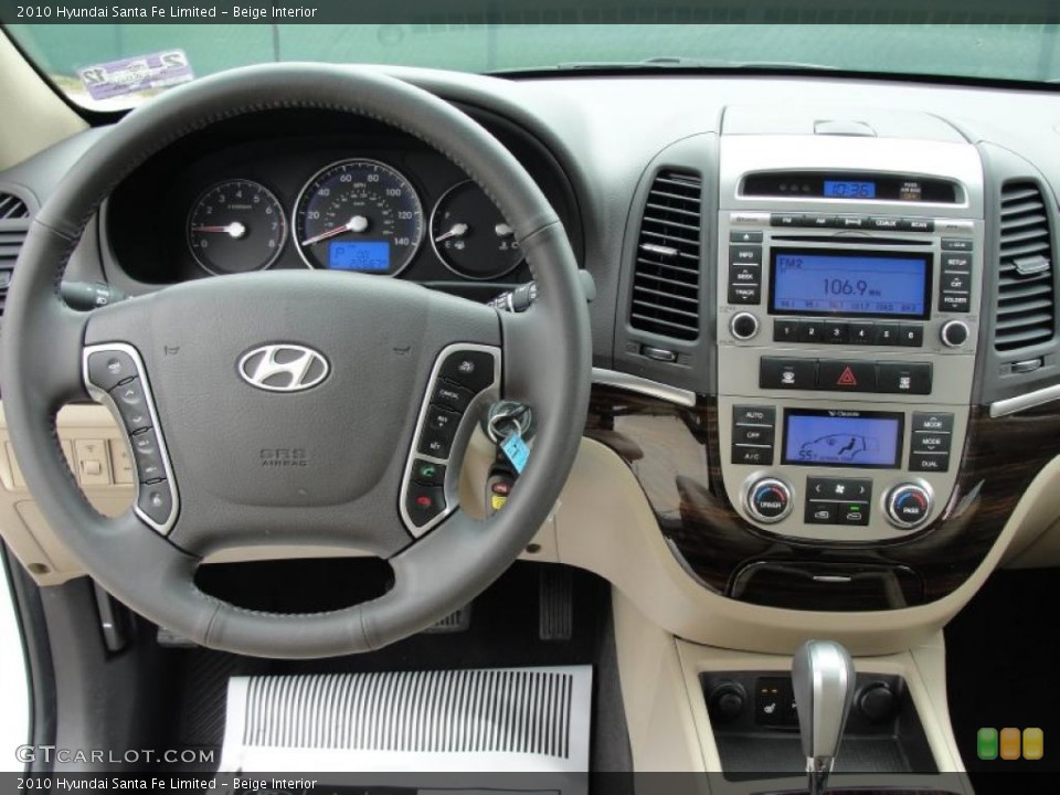 Beige Interior Controls for the 2010 Hyundai Santa Fe Limited #48833760