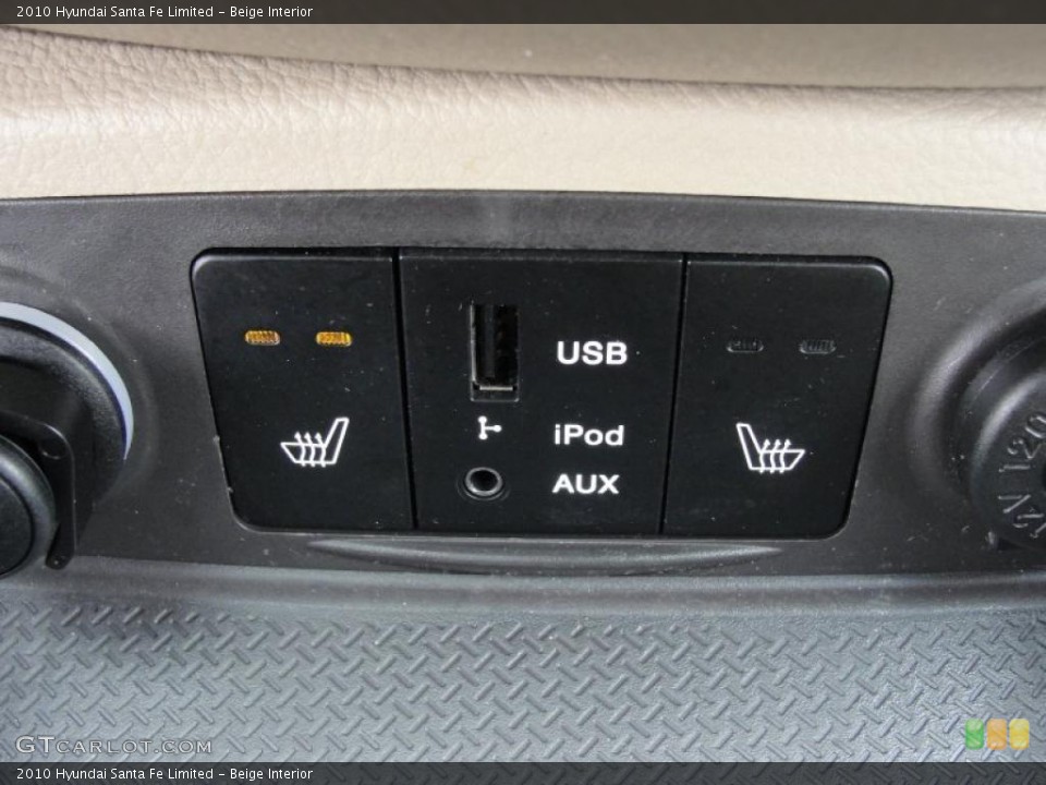 Beige Interior Controls for the 2010 Hyundai Santa Fe Limited #48833832