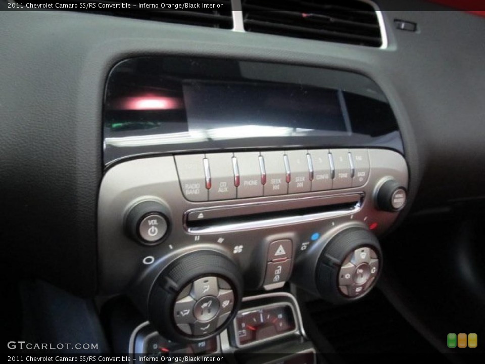 Inferno Orange/Black Interior Controls for the 2011 Chevrolet Camaro SS/RS Convertible #48834837
