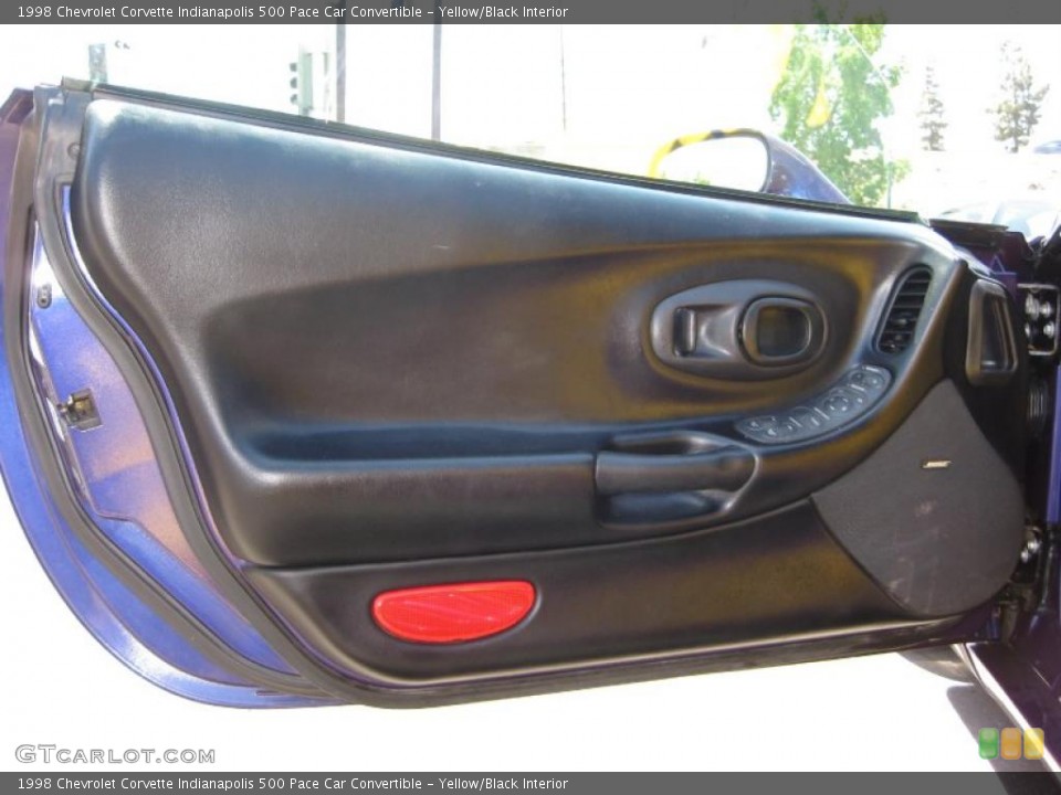 Yellow/Black Interior Door Panel for the 1998 Chevrolet Corvette Indianapolis 500 Pace Car Convertible #48835521