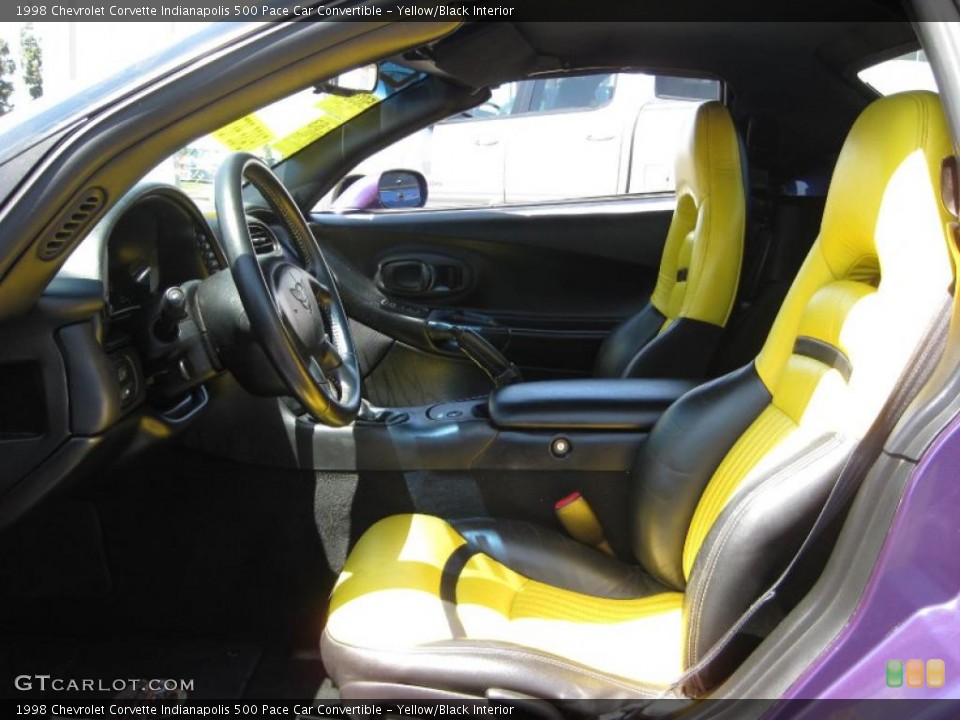Yellow/Black Interior Photo for the 1998 Chevrolet Corvette Indianapolis 500 Pace Car Convertible #48835551