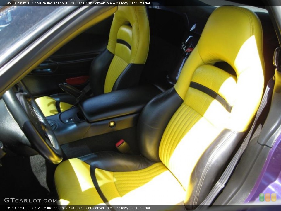 Yellow/Black Interior Photo for the 1998 Chevrolet Corvette Indianapolis 500 Pace Car Convertible #48835566