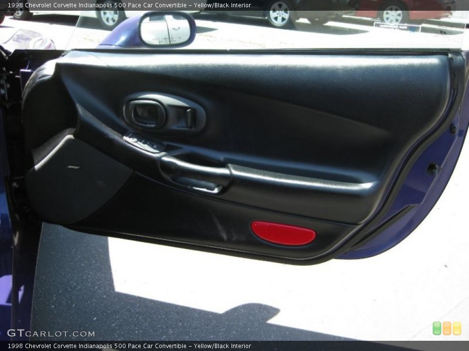 Yellow/Black Interior Door Panel for the 1998 Chevrolet Corvette Indianapolis 500 Pace Car Convertible #48835683