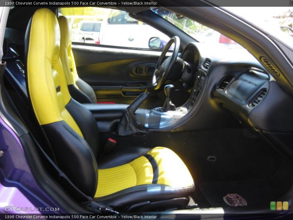 Yellow/Black Interior Photo for the 1998 Chevrolet Corvette Indianapolis 500 Pace Car Convertible #48835698