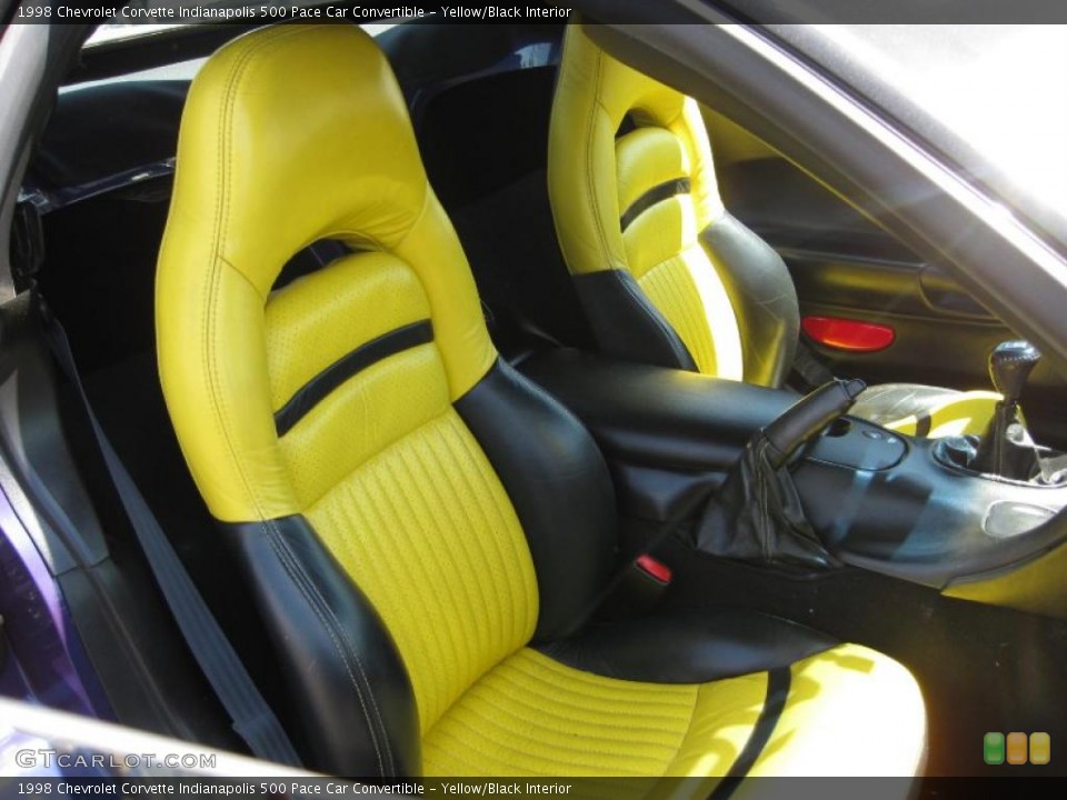 Yellow/Black Interior Photo for the 1998 Chevrolet Corvette Indianapolis 500 Pace Car Convertible #48835713