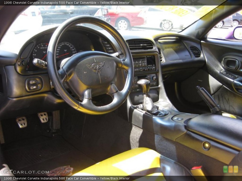 Yellow/Black Interior Photo for the 1998 Chevrolet Corvette Indianapolis 500 Pace Car Convertible #48835875
