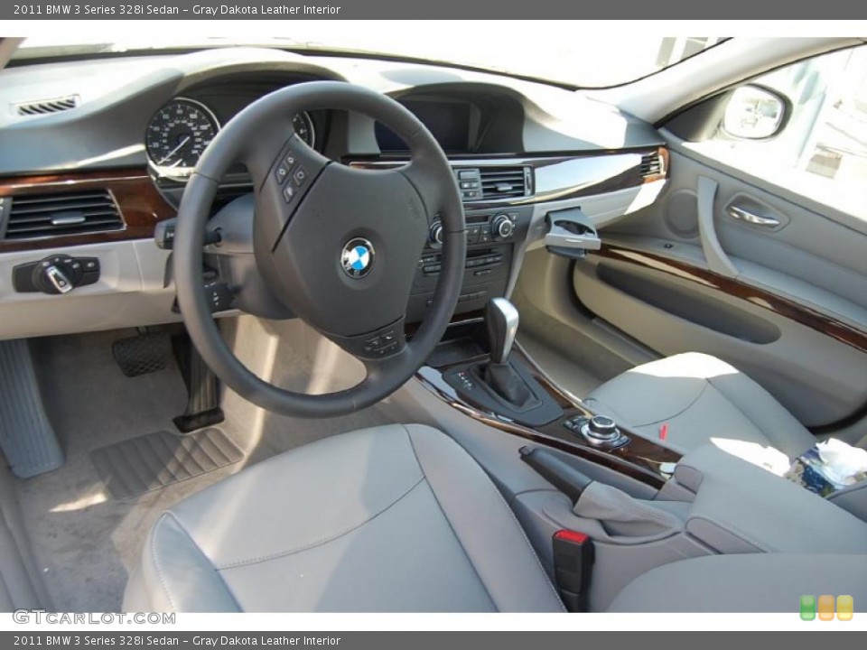 Gray Dakota Leather Interior Photo for the 2011 BMW 3 Series 328i Sedan #48837894