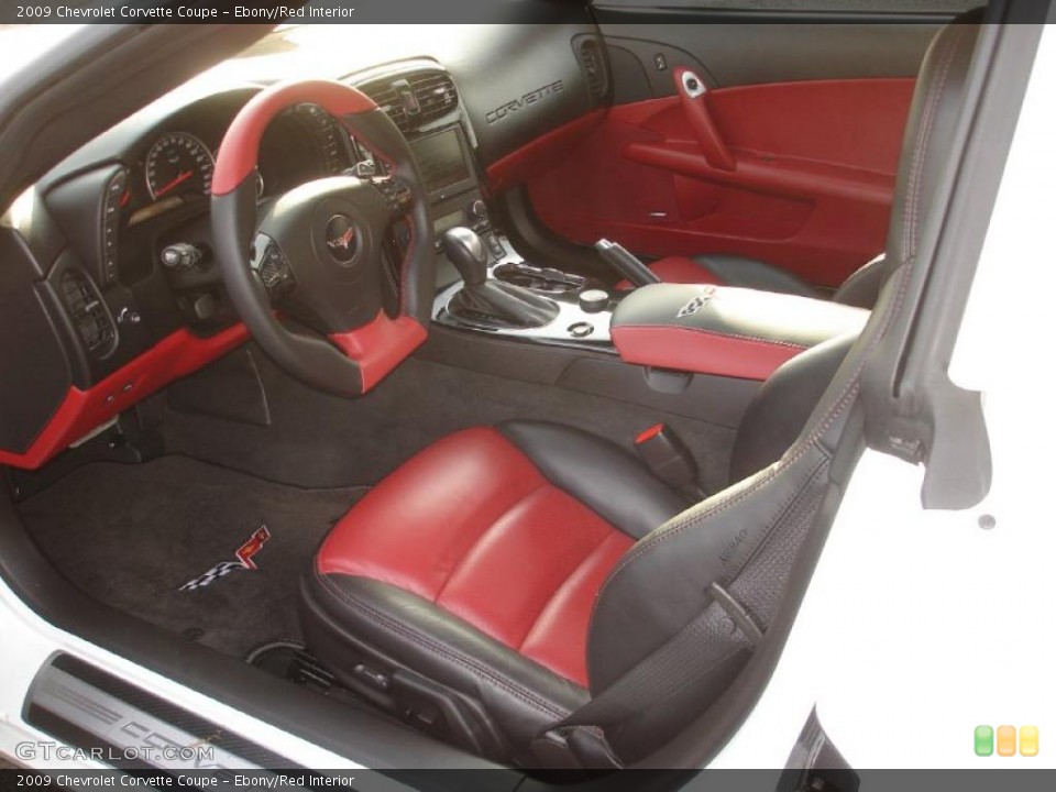 Ebony/Red Interior Photo for the 2009 Chevrolet Corvette Coupe #48840999