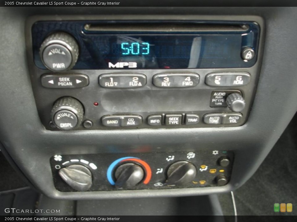 Graphite Gray Interior Controls for the 2005 Chevrolet Cavalier LS Sport Coupe #48843504