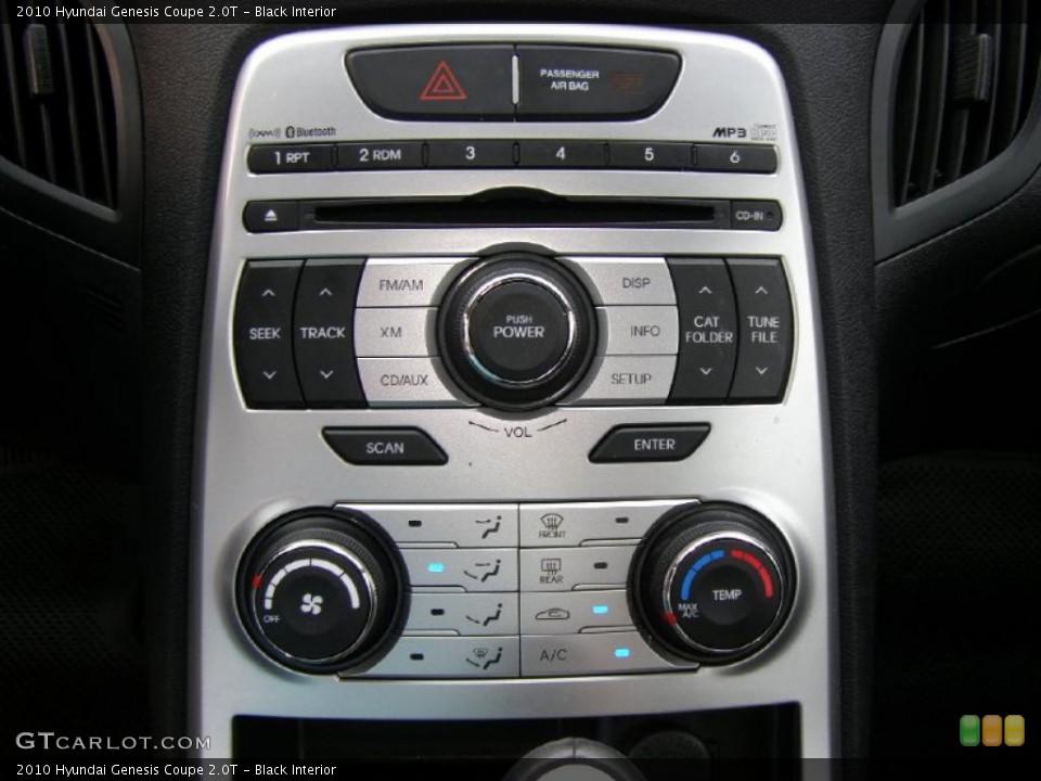 Black Interior Controls for the 2010 Hyundai Genesis Coupe 2.0T #48844644