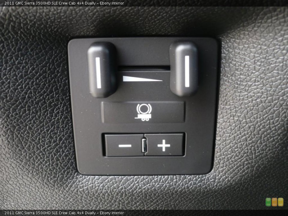 Ebony Interior Controls for the 2011 GMC Sierra 3500HD SLE Crew Cab 4x4 Dually #48851575