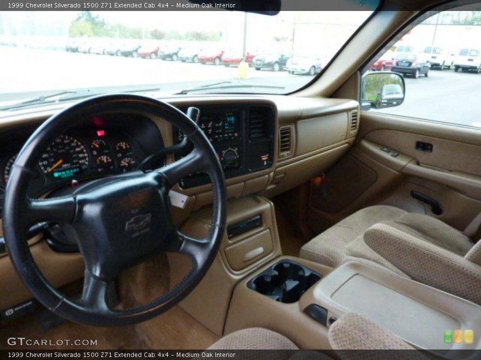 Medium Oak Interior Prime Interior for the 1999 Chevrolet Silverado 1500 Z71 Extended Cab 4x4 #48851602