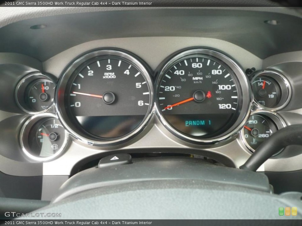 Dark Titanium Interior Gauges for the 2011 GMC Sierra 3500HD Work Truck Regular Cab 4x4 #48852565