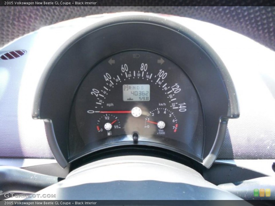 Black Interior Gauges for the 2005 Volkswagen New Beetle GL Coupe #48855967
