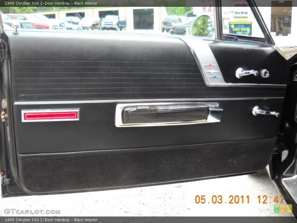 Black Interior Door Panel for the 1966 Chrysler 300 2-Door Hardtop #48856411