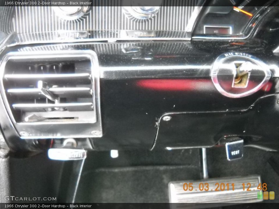 Black Interior Controls for the 1966 Chrysler 300 2-Door Hardtop #48856447