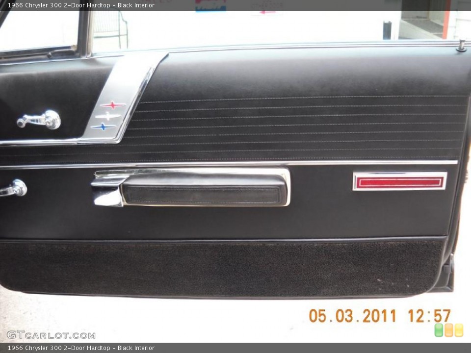 Black Interior Door Panel for the 1966 Chrysler 300 2-Door Hardtop #48856909