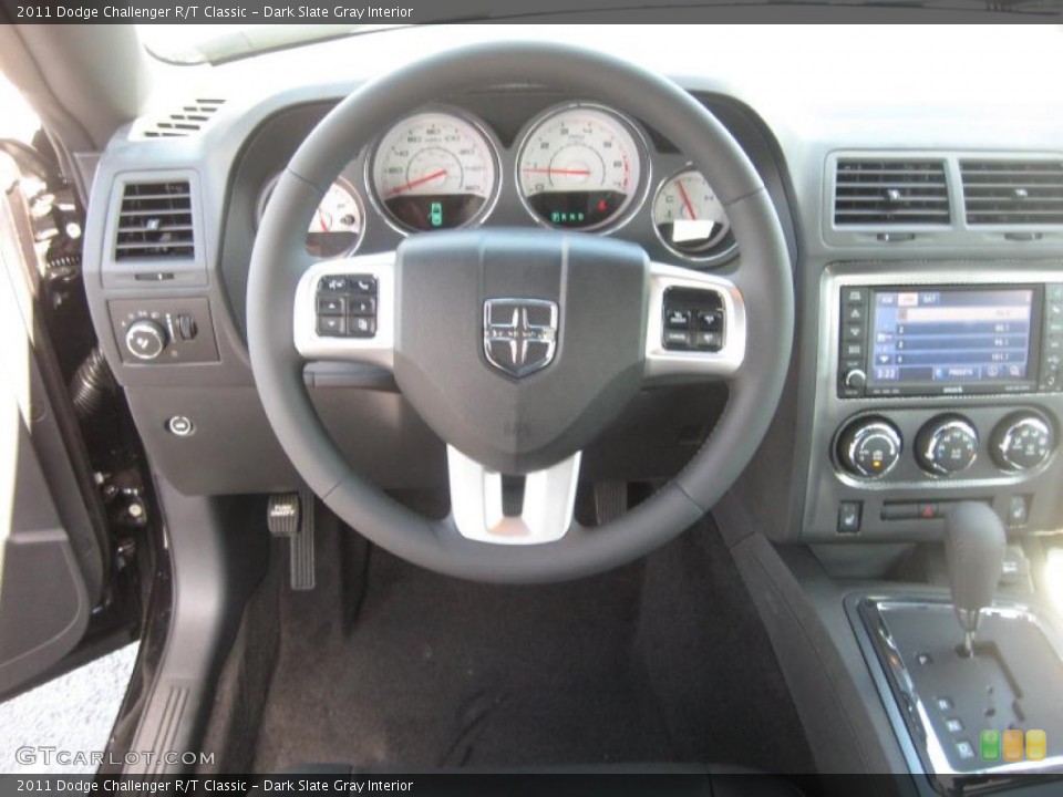 Dark Slate Gray Interior Steering Wheel for the 2011 Dodge Challenger R/T Classic #48861292