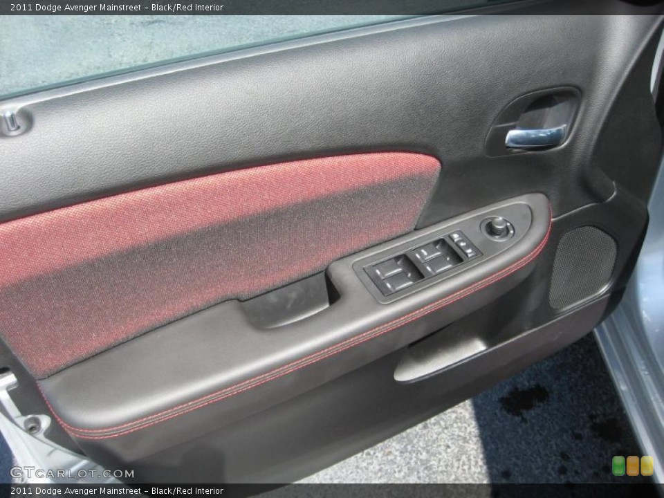 Black/Red Interior Door Panel for the 2011 Dodge Avenger Mainstreet #48861643