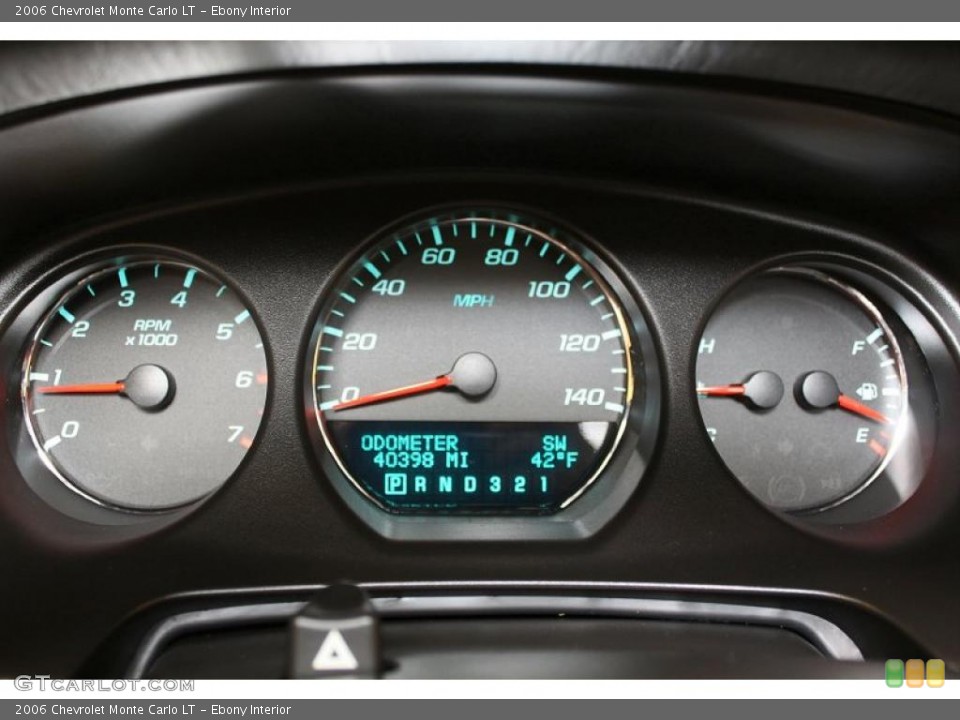 Ebony Interior Gauges for the 2006 Chevrolet Monte Carlo LT #48863440