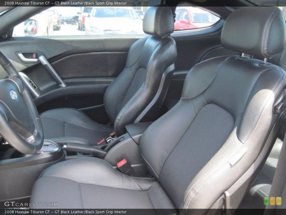GT Black Leather/Black Sport Grip Interior Photo for the 2008 Hyundai Tiburon GT #48867556