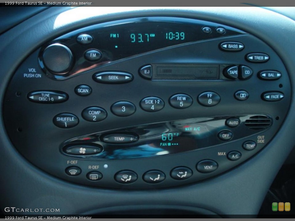 Medium Graphite Interior Controls for the 1999 Ford Taurus SE #48868511