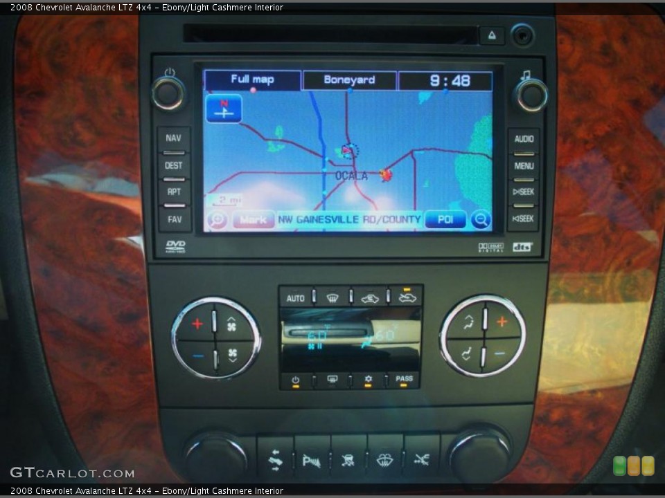 Ebony/Light Cashmere Interior Navigation for the 2008 Chevrolet Avalanche LTZ 4x4 #48869262