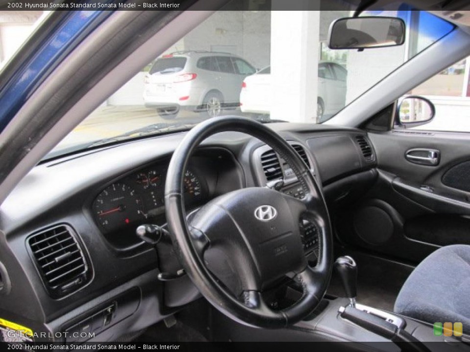 Black Interior Steering Wheel for the 2002 Hyundai Sonata  #48877815