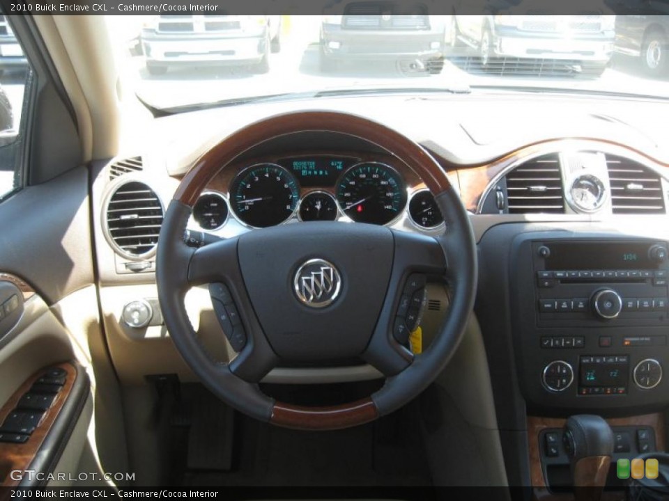 Cashmere/Cocoa Interior Steering Wheel for the 2010 Buick Enclave CXL #48879660