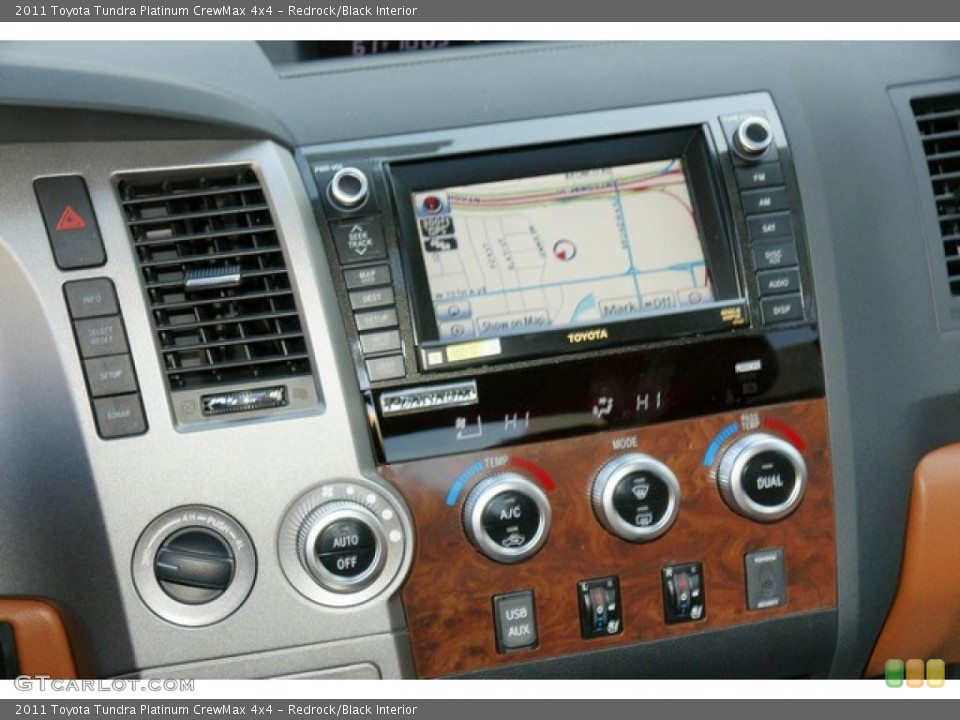 Redrock/Black Interior Controls for the 2011 Toyota Tundra Platinum CrewMax 4x4 #48880107