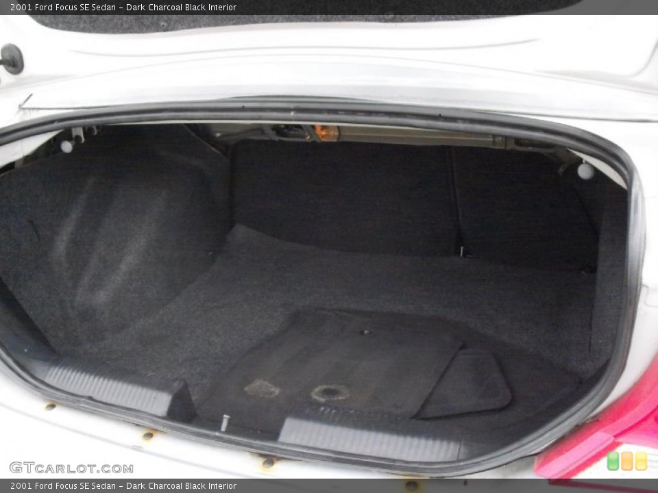 Dark Charcoal Black Interior Trunk for the 2001 Ford Focus SE Sedan #48880224