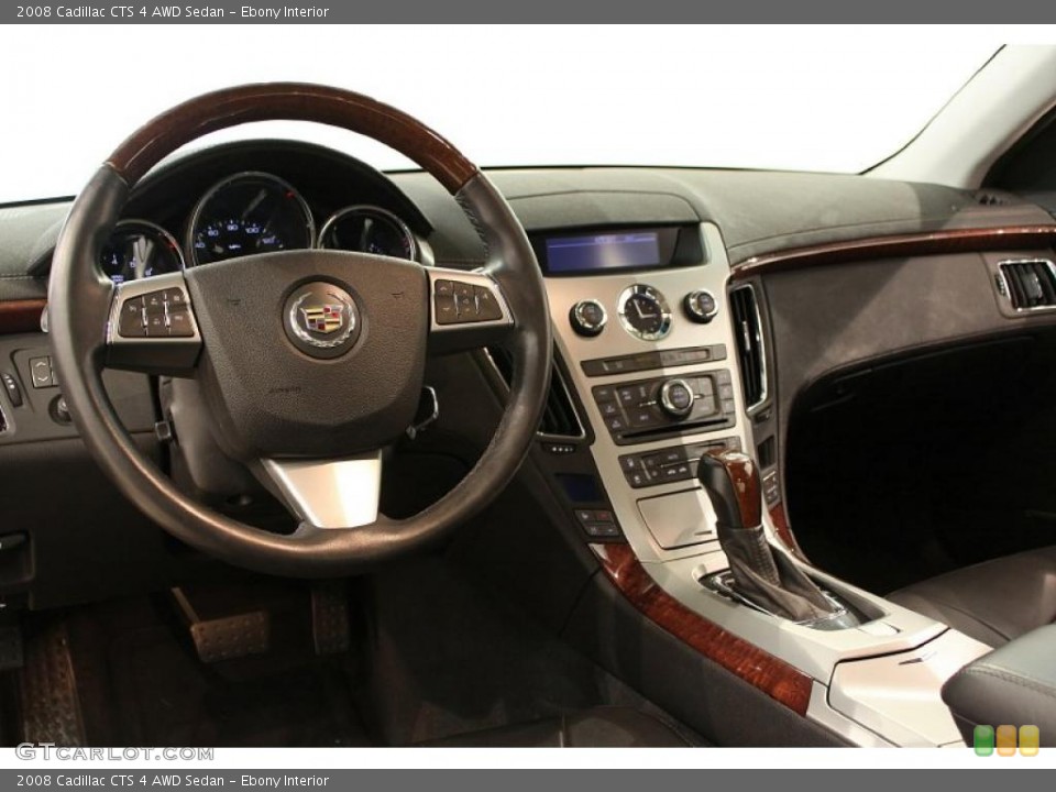 Ebony Interior Dashboard for the 2008 Cadillac CTS 4 AWD Sedan #48884499