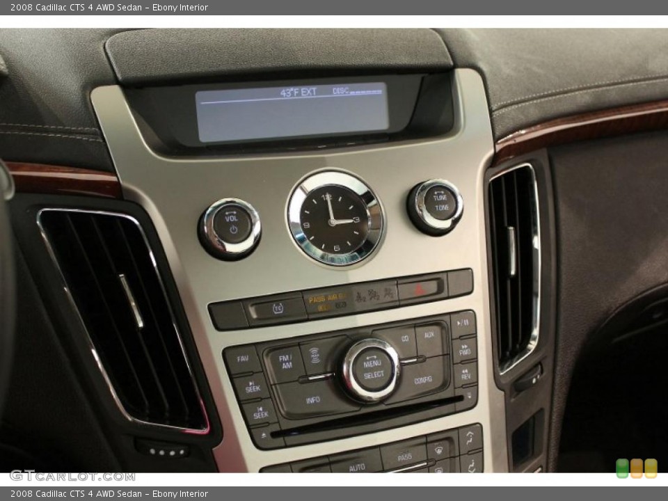 Ebony Interior Controls for the 2008 Cadillac CTS 4 AWD Sedan #48884556