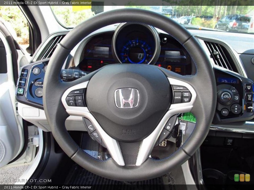 Gray Fabric Interior Steering Wheel for the 2011 Honda CR-Z EX Sport Hybrid #48887067