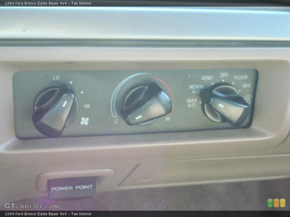 Tan Interior Controls for the 1994 Ford Bronco Eddie Bauer 4x4 #48888414
