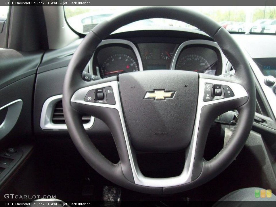 Jet Black Interior Steering Wheel for the 2011 Chevrolet Equinox LT AWD #48891597
