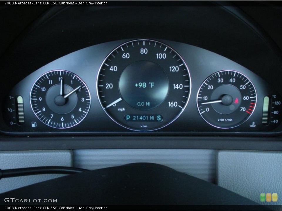 Ash Grey Interior Gauges for the 2008 Mercedes-Benz CLK 550 Cabriolet #48894174