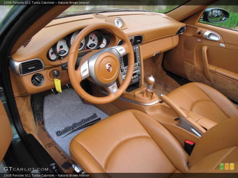 Natural Brown Interior Dashboard for the 2008 Porsche 911 Turbo Cabriolet #48896229
