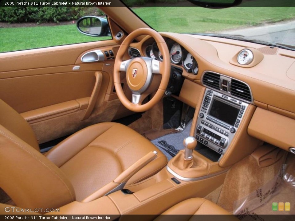 Natural Brown Interior Photo for the 2008 Porsche 911 Turbo Cabriolet #48896292