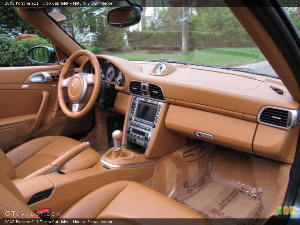 Natural Brown Interior Dashboard for the 2008 Porsche 911 Turbo Cabriolet #48896310