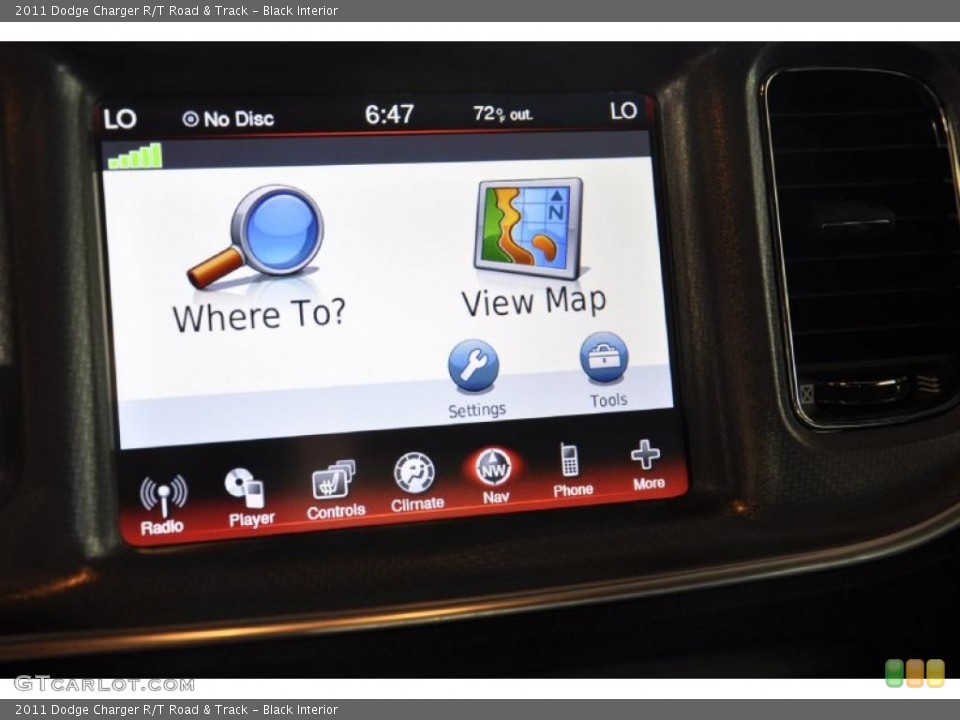 Black Interior Navigation for the 2011 Dodge Charger R/T Road & Track #48900569