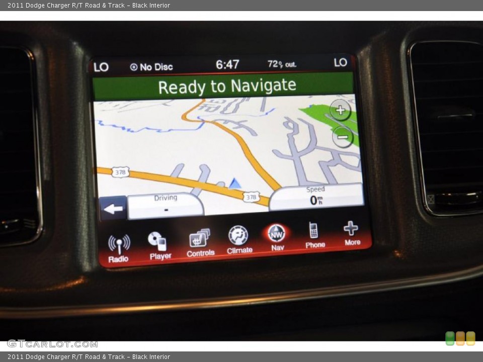 Black Interior Navigation for the 2011 Dodge Charger R/T Road & Track #48900582
