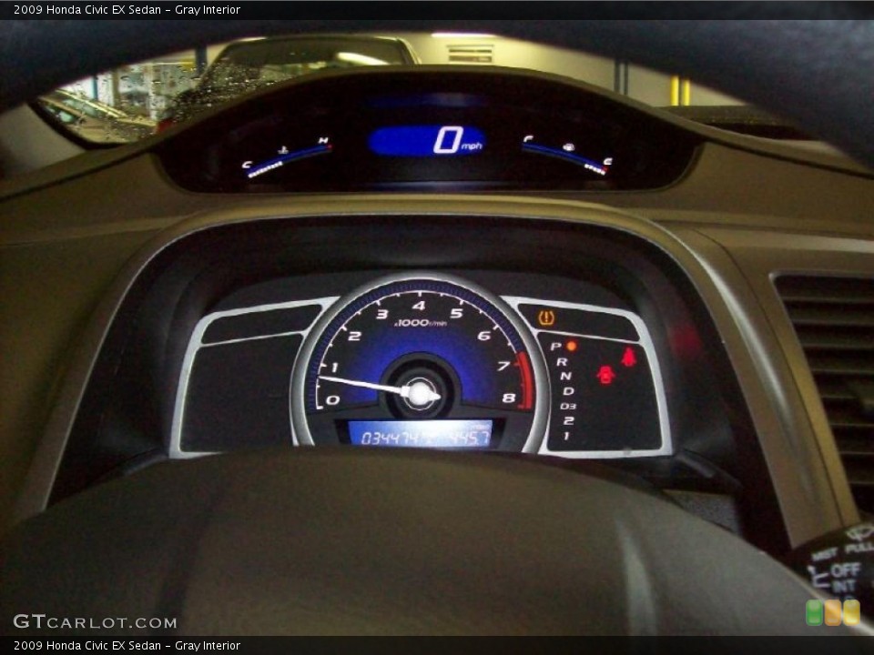 Gray Interior Gauges for the 2009 Honda Civic EX Sedan #48901218