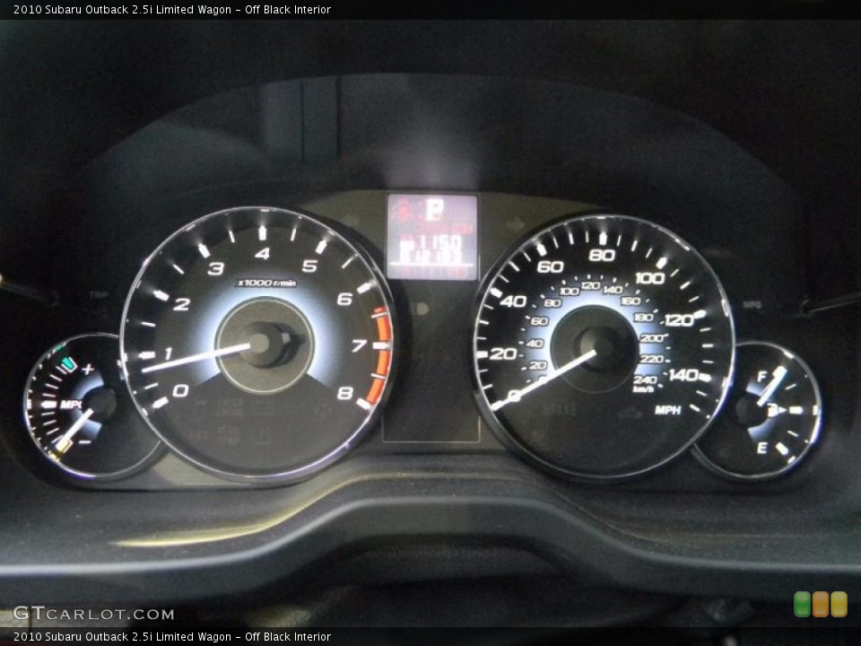 Off Black Interior Gauges for the 2010 Subaru Outback 2.5i Limited Wagon #48908829
